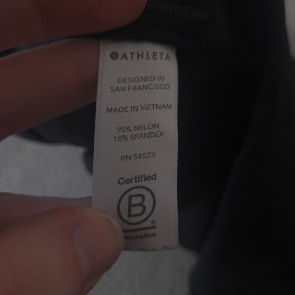 Athleta Pants Womens 16 Black Wander Slim Ankle Slim Leg Nylon Stretch Side Zip - Picture 8 of 12